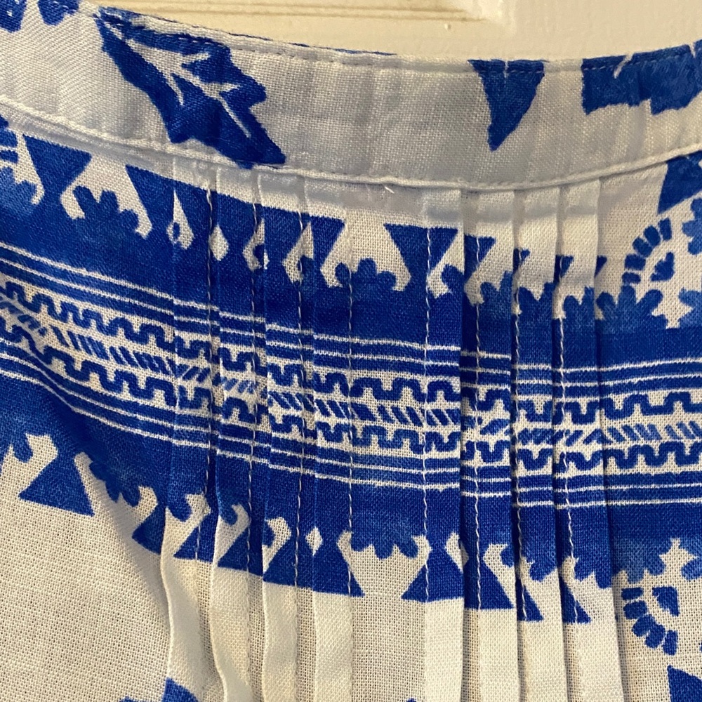 Sonoma White and Blue Floral Midi Dress - Picture 3 of 7
